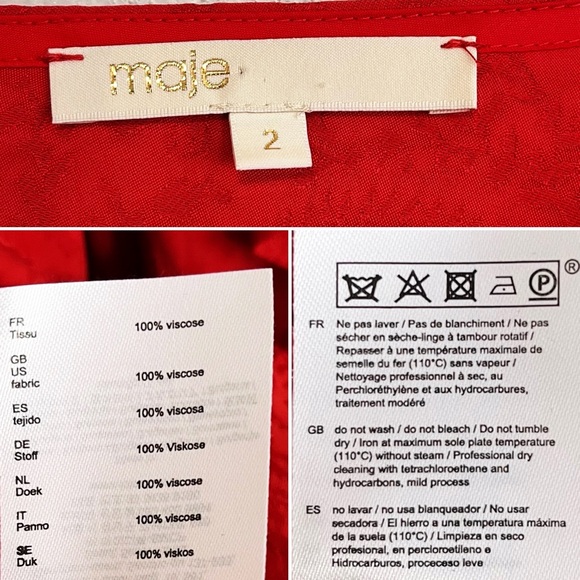 Maje Red Ruffled Mini Dress - Picture 11 of 13